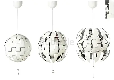 Adjustable White Spherical Pendant Light / Modern Ceiling Lamp
