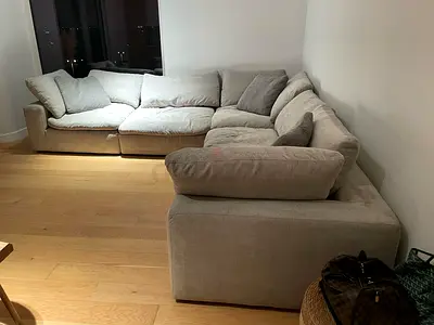 Pan Emirates Feather filled Sofa Excellent Condition