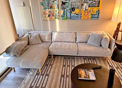 Perfect condition crate and barrel lshape sofa