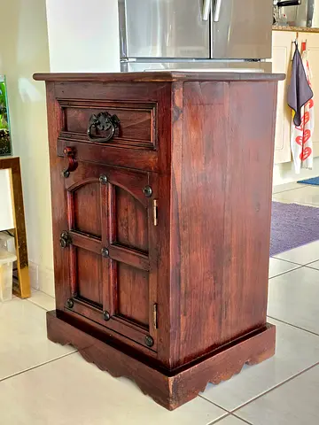 Marina Home Solid Wood Antique-Style  Cabinet with Drawer and Door