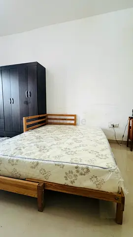 Wooden convertible twin Bed Frame with Mattress - Good Condition