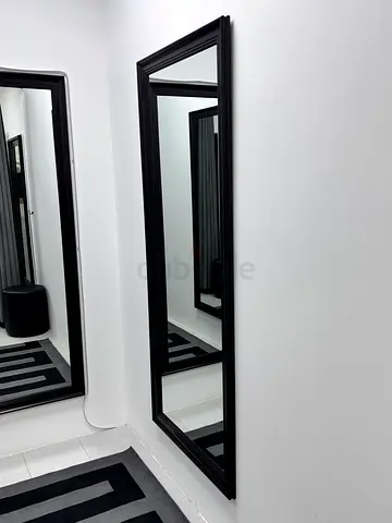 Full-Length Black Framed Wall Mirror - Slim Classic Design