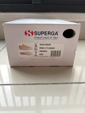 Superga 2630 Beige Stripe Womens Sneakers (Box Included) - EU 36