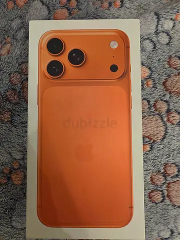 Apple iPhone (boxed) — Orange case shown, unopened/with box with apple care 2 years
