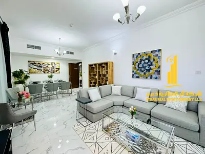 Furnished two-bedroom apartment for monthly rent in Ajman - Al Rashidiya - Oasis Towers ✔️ Includes all bills and internet, gym, pool, and parking