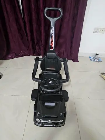 Push Ride-on Car with Parental Handle — Black, good condition