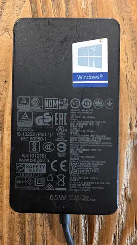 Original 65W Microsoft Surface Charger for Book Pro 4 Pro 5 Pro 6 Pro 7 15V 4A