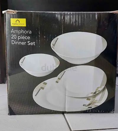 Dinner Set- 20 piece glass from Home Centre ( Rolla Sharjah) Dhs 35/- scroll next pages