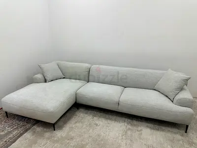 The loom collection grey color lshape sofa