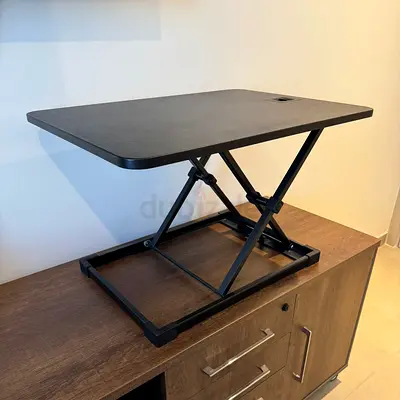 Adjustable Standing Desk Converter - Compact Black