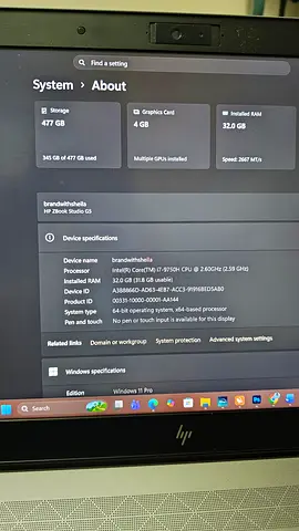 Hp ZBOOK Studio G5