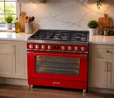 SMEG almost new top gas with electric oven 90cm