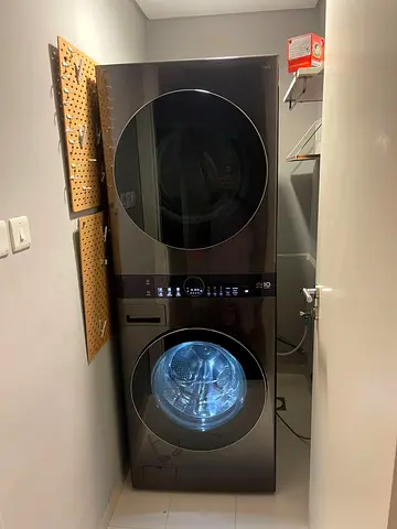 The LG Front Load WashTower (19 kg washer  16 kg dryer) offers a streamlined, space-saving desi