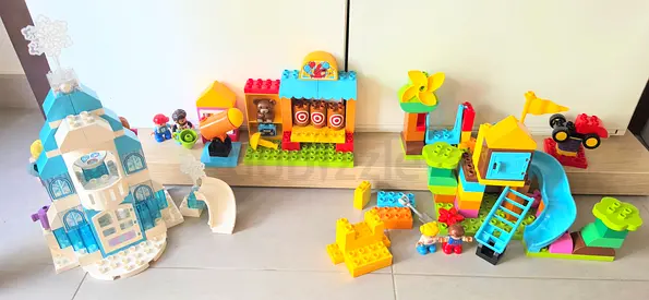 LEGO DUPLO Bundle – Large Playground Box, Frozen Ice Castle, Shooting Gallery