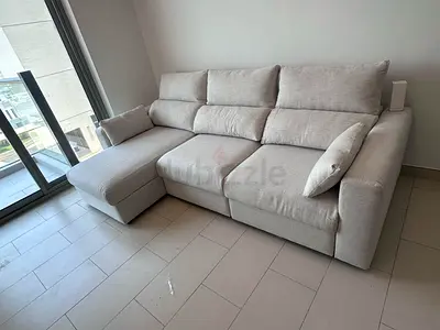 Ikea Eskelstuna L shape sofa bed Beige Excellent Condition