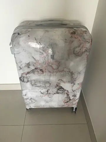 IT luggage large marble suitcase