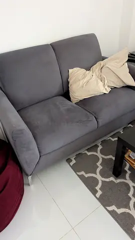 Dark Grey 3-Seater Fabric Sofa in Good Condition with 2 seater couch