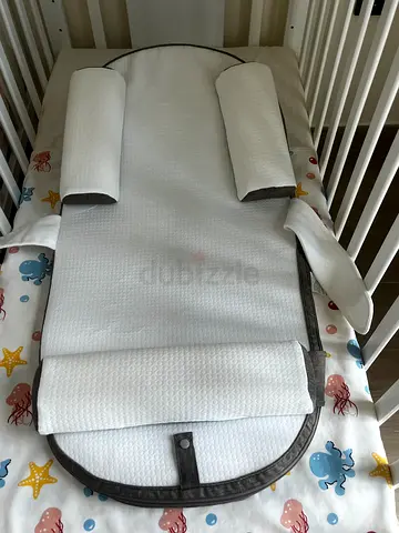 Breathable white baby cot mattress liner / stroller insert