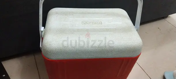 Portable Igloo-style Cooler Box - Red/White, Used
