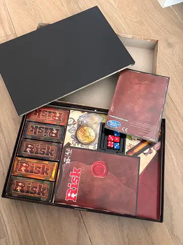 Risk board game with cards and components - Almost new