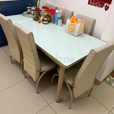 Full Dining Table + 6 Chairs — Complete Set | Modern Design | MOVING SALE — MUST GO