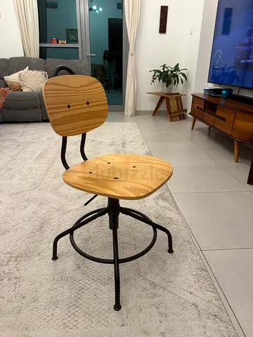 KULLABERG Swivel Chair - Pine/Black (IKEA)