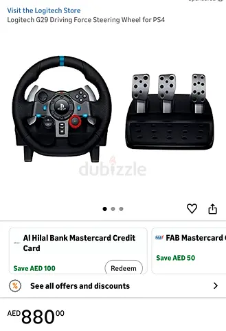 Logitech G29 Driving Force Racing Wheel with Pedals - PS4/PS5/PC