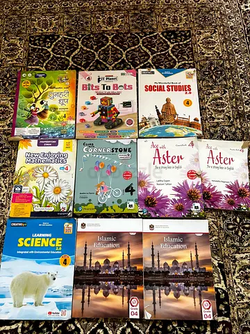 Set of Grade 4 School Textbooks india international school sharjah .