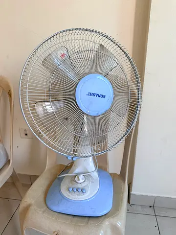 Used Sonashi Standing Fan - Working Condition, Some Wear