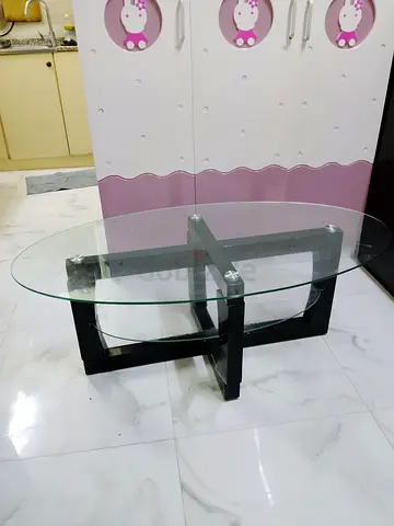 Glass coffee table
