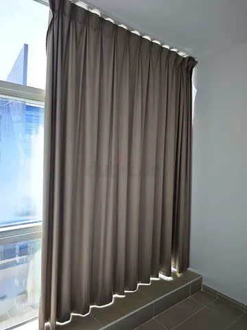 2 Neutral blackout curtains - double panel set (ready to hang) 275 x 200 cm each