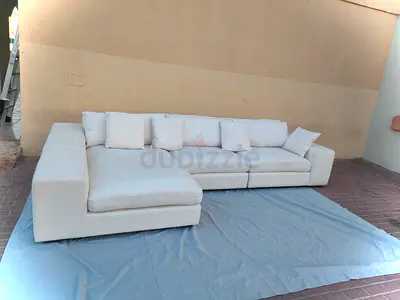 As perfect condition eichholtz white color lshape sofa