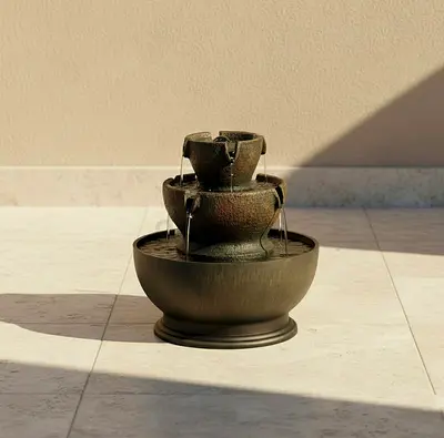 Compact 3-Tier Outdoor/Indoor Decorative Water Fountain