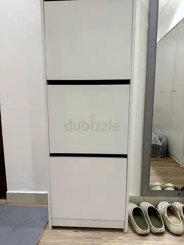IKEA Slim white 3-tier shoe cabinet - good condition