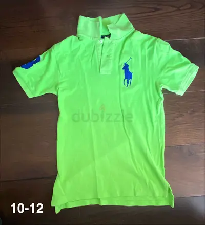 Ralph Lauren Polo Shirt Neon Green - For kids aged 10-12