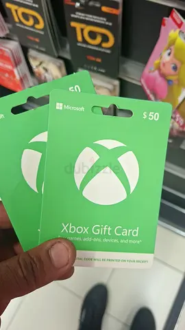 Two Microsoft Xbox $50 Gift Cards (Unused) - Digital Codes on Card