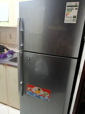 Samsung Top Freezer Refrigerator - Stainless Steel, Good Working Condition