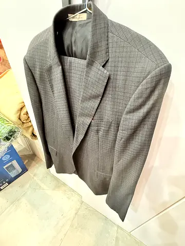 Armani Collezioni mens grey checked suit good condition