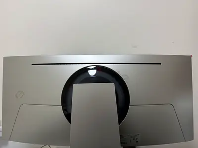 Silver Ultrawide Curved Monitor - Good Condition (Back View)