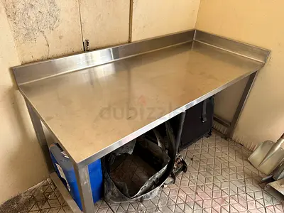 Stainless Steel Work Table, wall cabinets and high cabinet