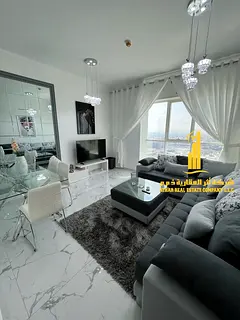 Fully furnished one-bedroom apartment with a hall, with open view, including all services, with a gy