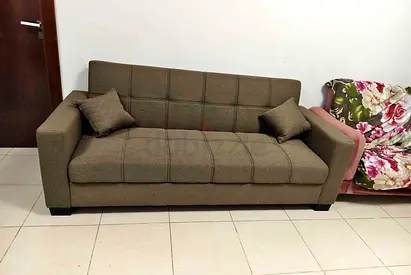 3-seater Fabric Sofa Bed With Storage Box