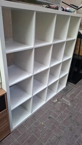 White 4/4 Cubby Shelf Unit - Good Condition