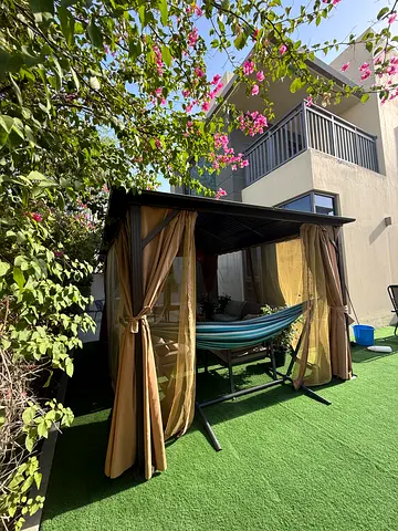 Outdoor Gazebo with Curtains and Canopy - Good Condition