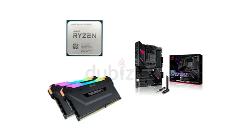 Ryzen 9 5900x rog strix b550f 32gb vengeance ddr4 bundle