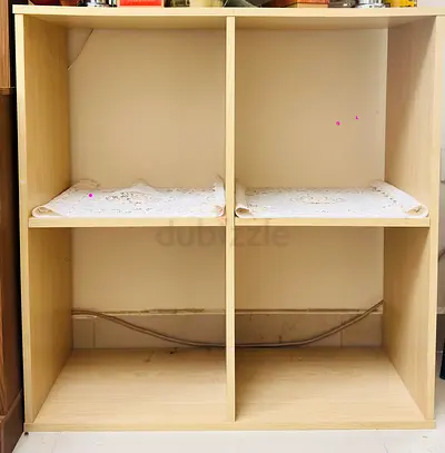IKEA 4-Cube Shelving Unit - Light Wood Finish