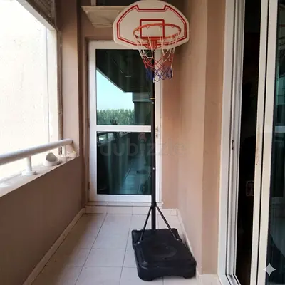 Fun Adjustable Portable Basketball Hoop with Base and basketball holder