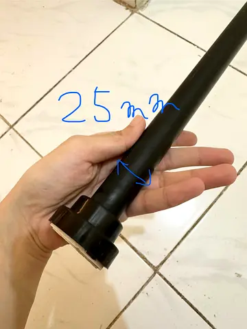 Heavy Duty Adjustable Curtain Rod / Pressure Pole Tension Rod 150–280cm | 25mm Black