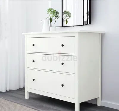 White 3-Drawer Dresser / Chest - HEMNES Ikea