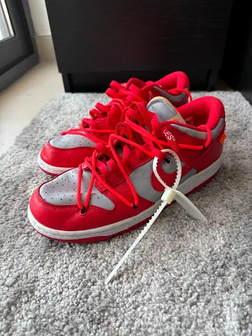 Off-White x Nike Dunk Low ‘University Red’ US 8.5 Clean Condition